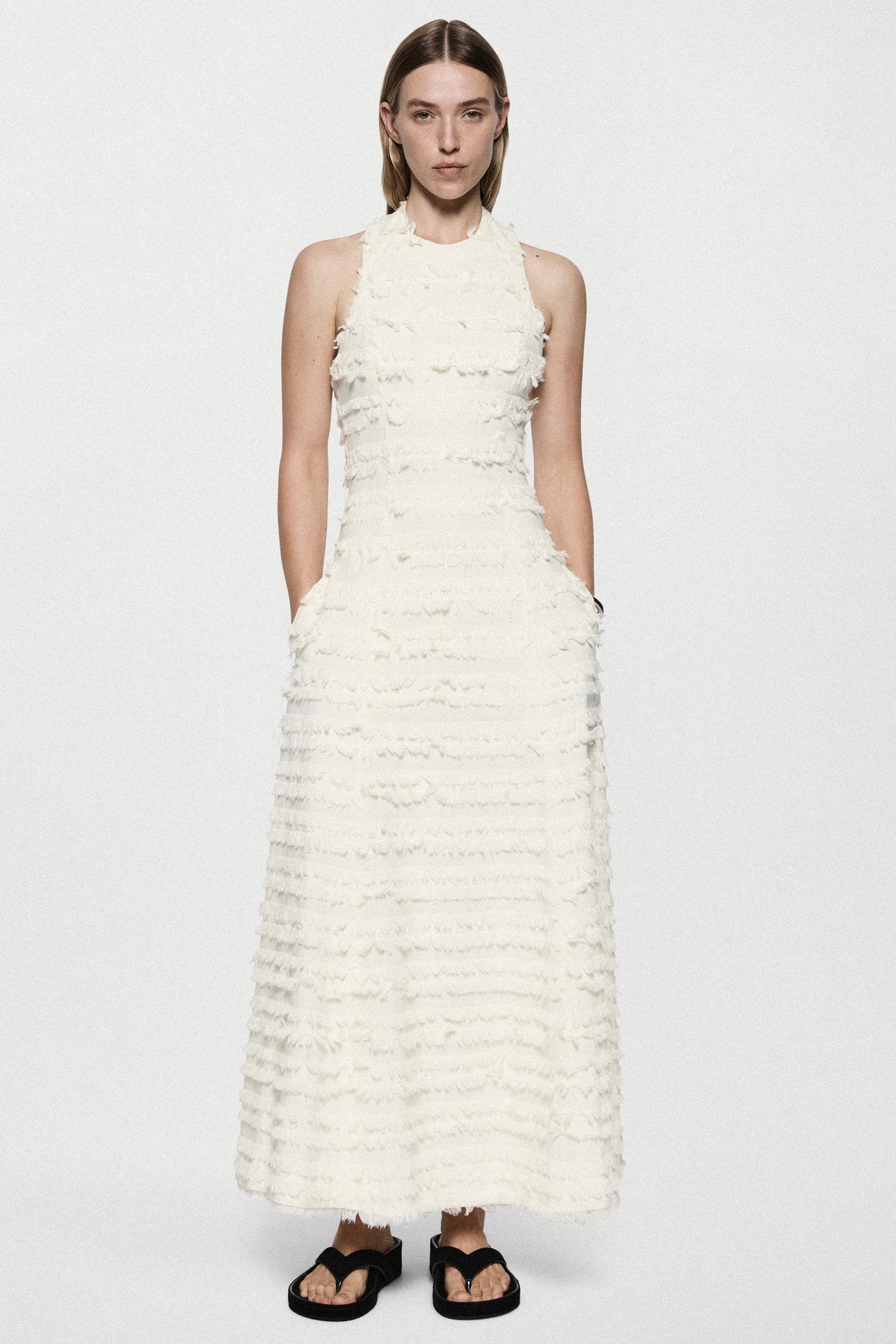 COTTON FRINGE DRESS