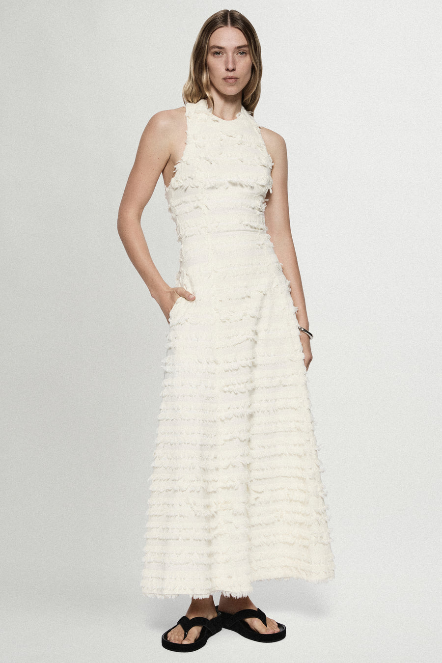 COTTON FRINGE DRESS