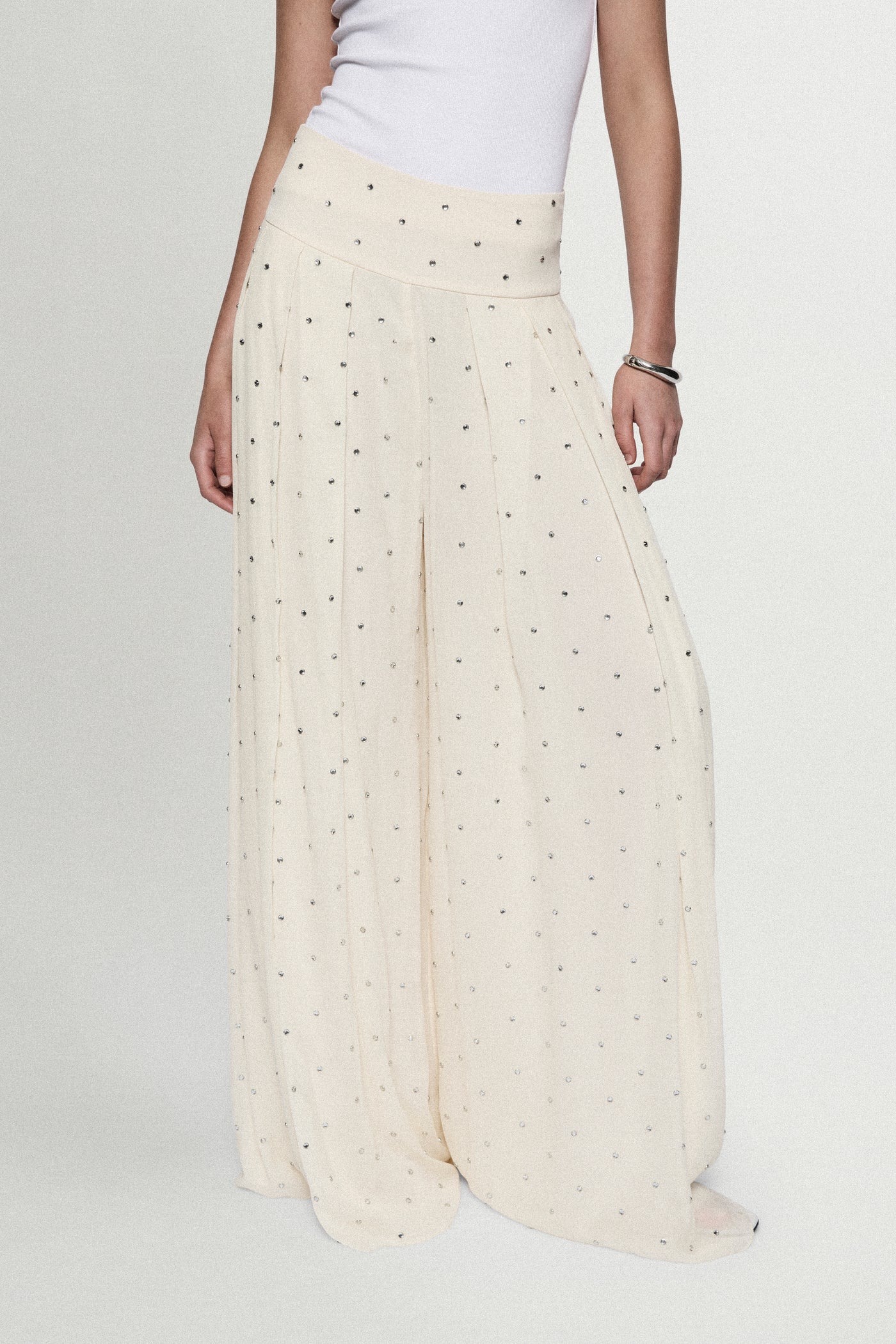 RHINESTONE PALAZZO PANT