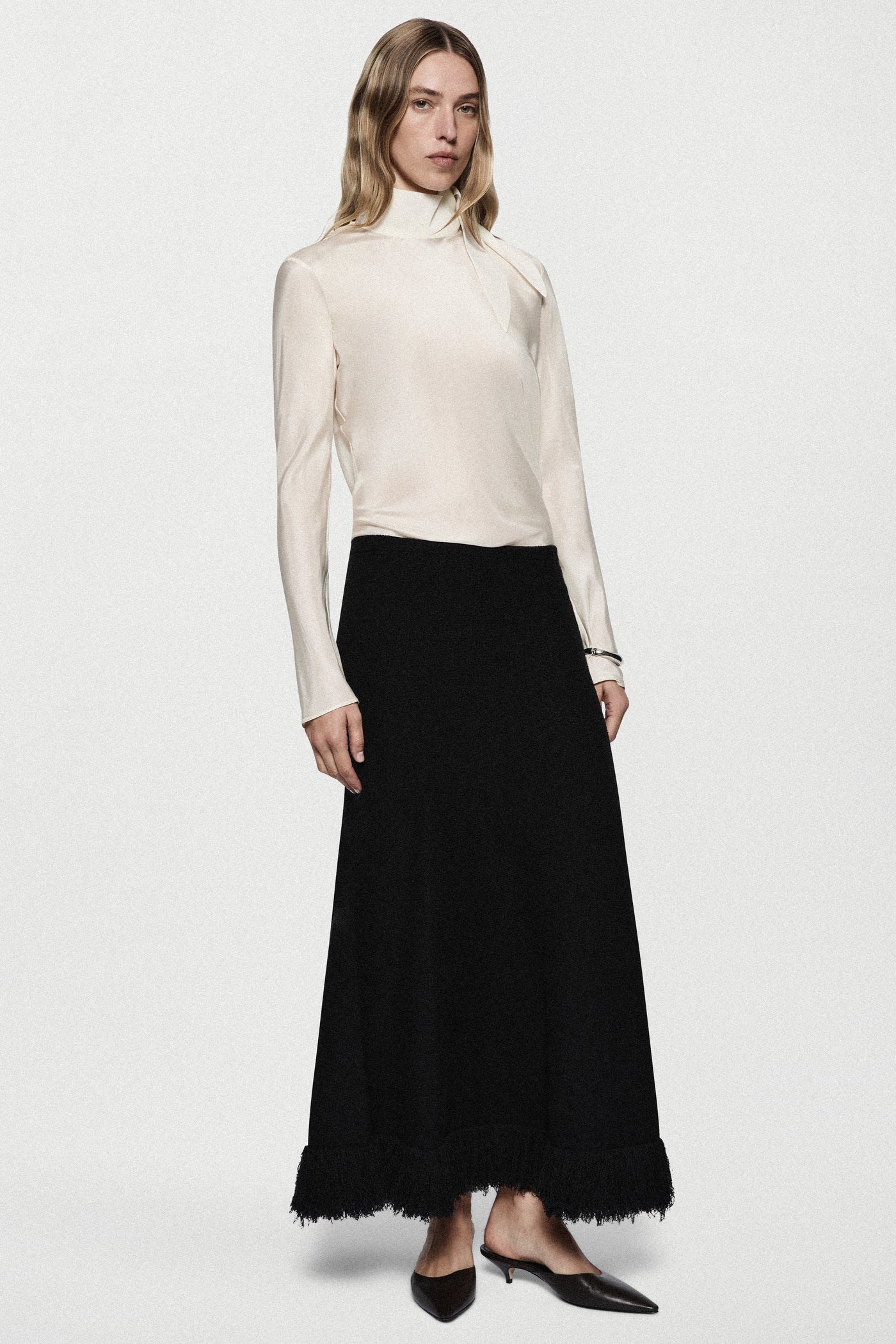 BOUCLE FRINGE SKIRT