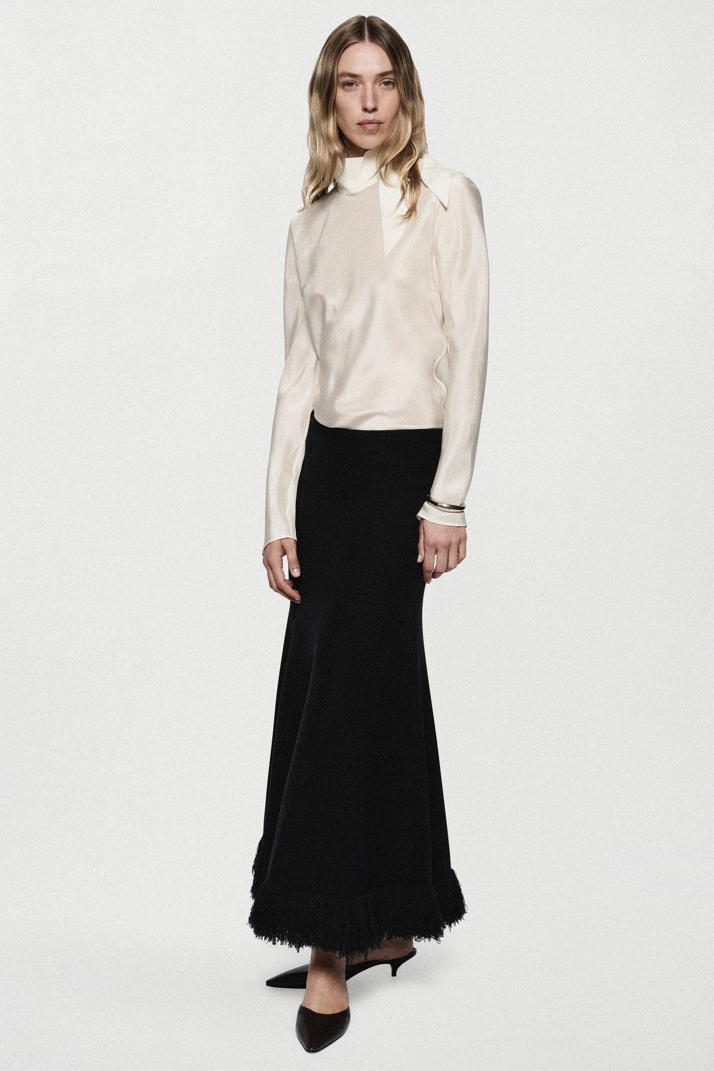 BOUCLE FRINGE SKIRT