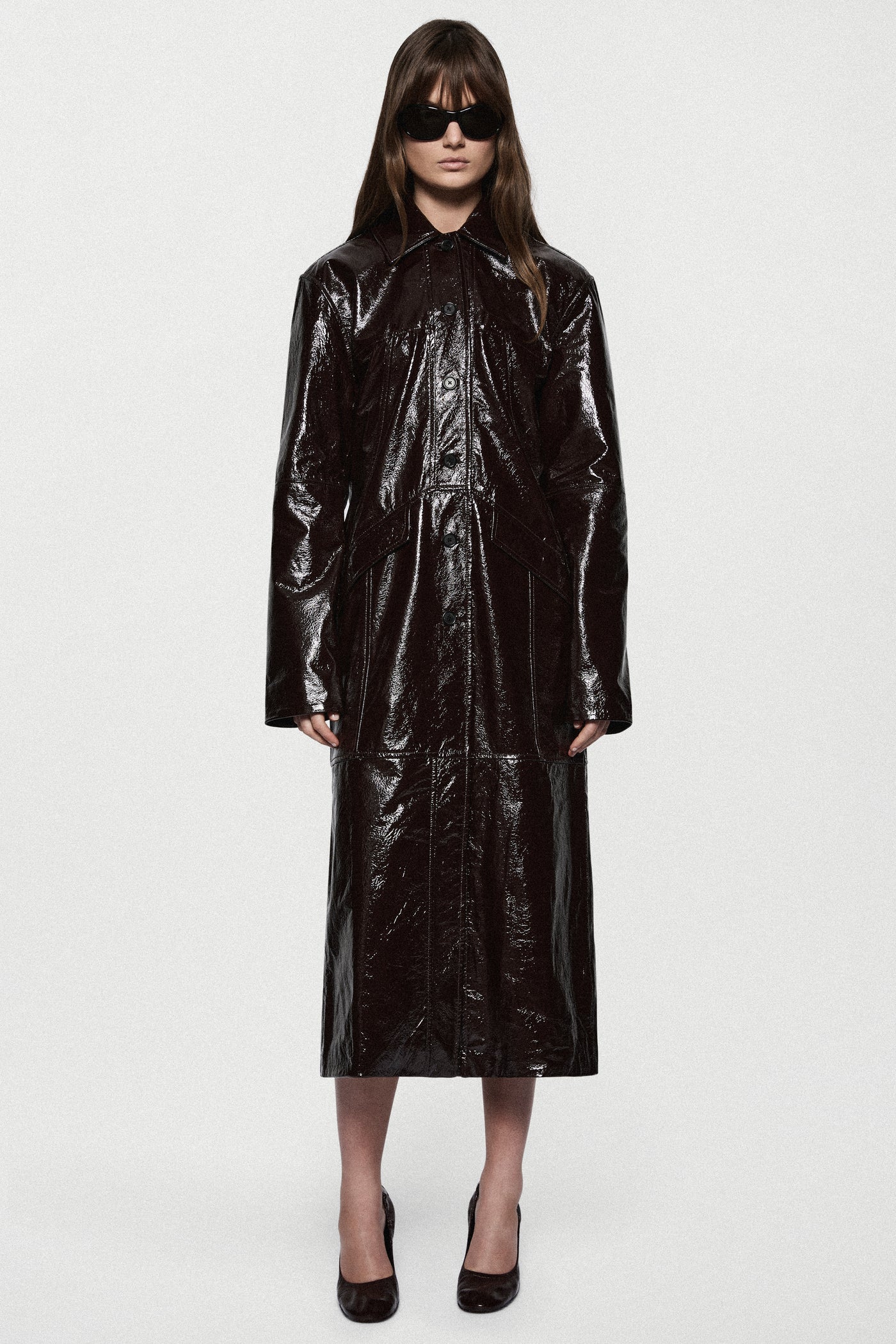 PATENT LEATHER COAT