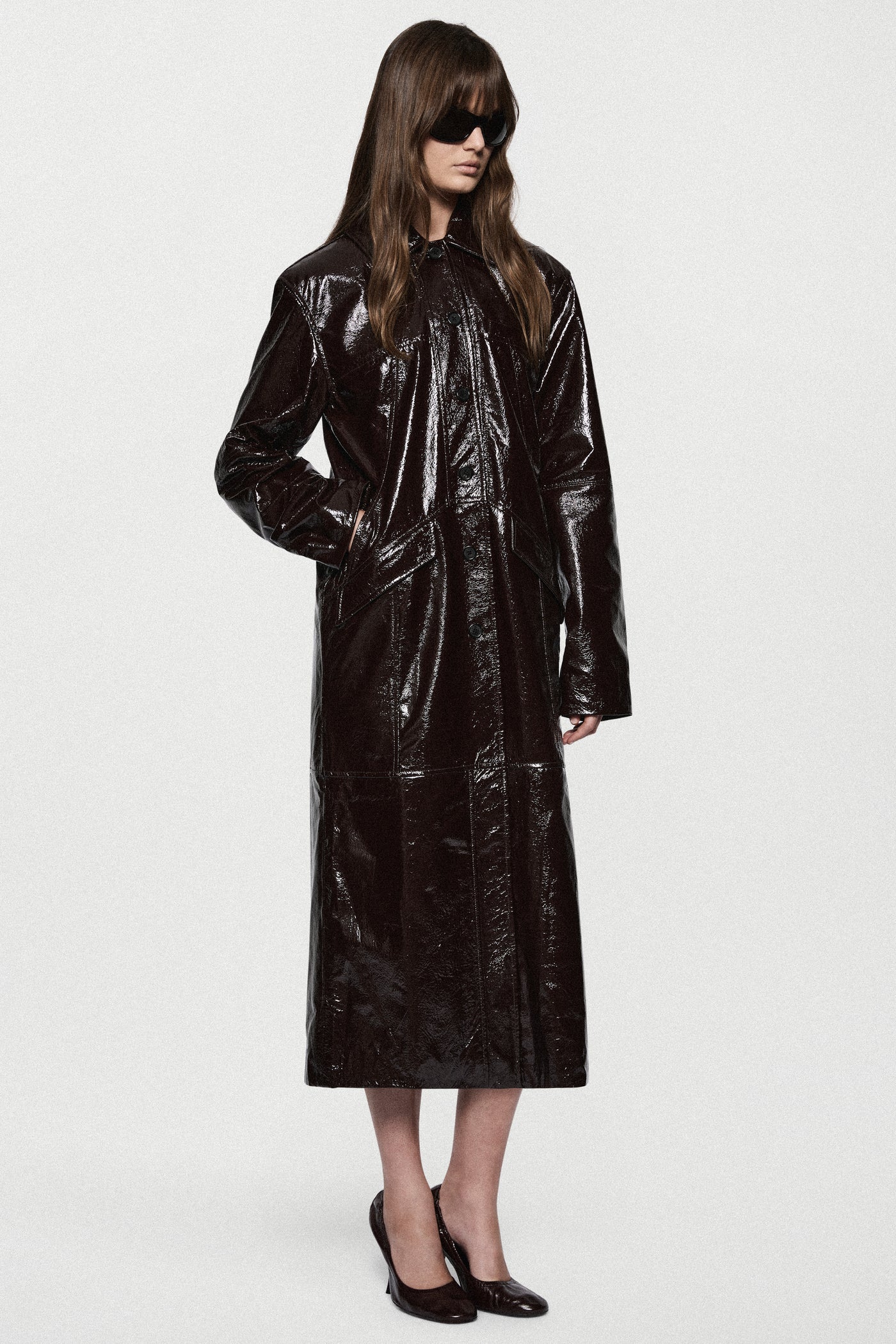 PATENT LEATHER COAT