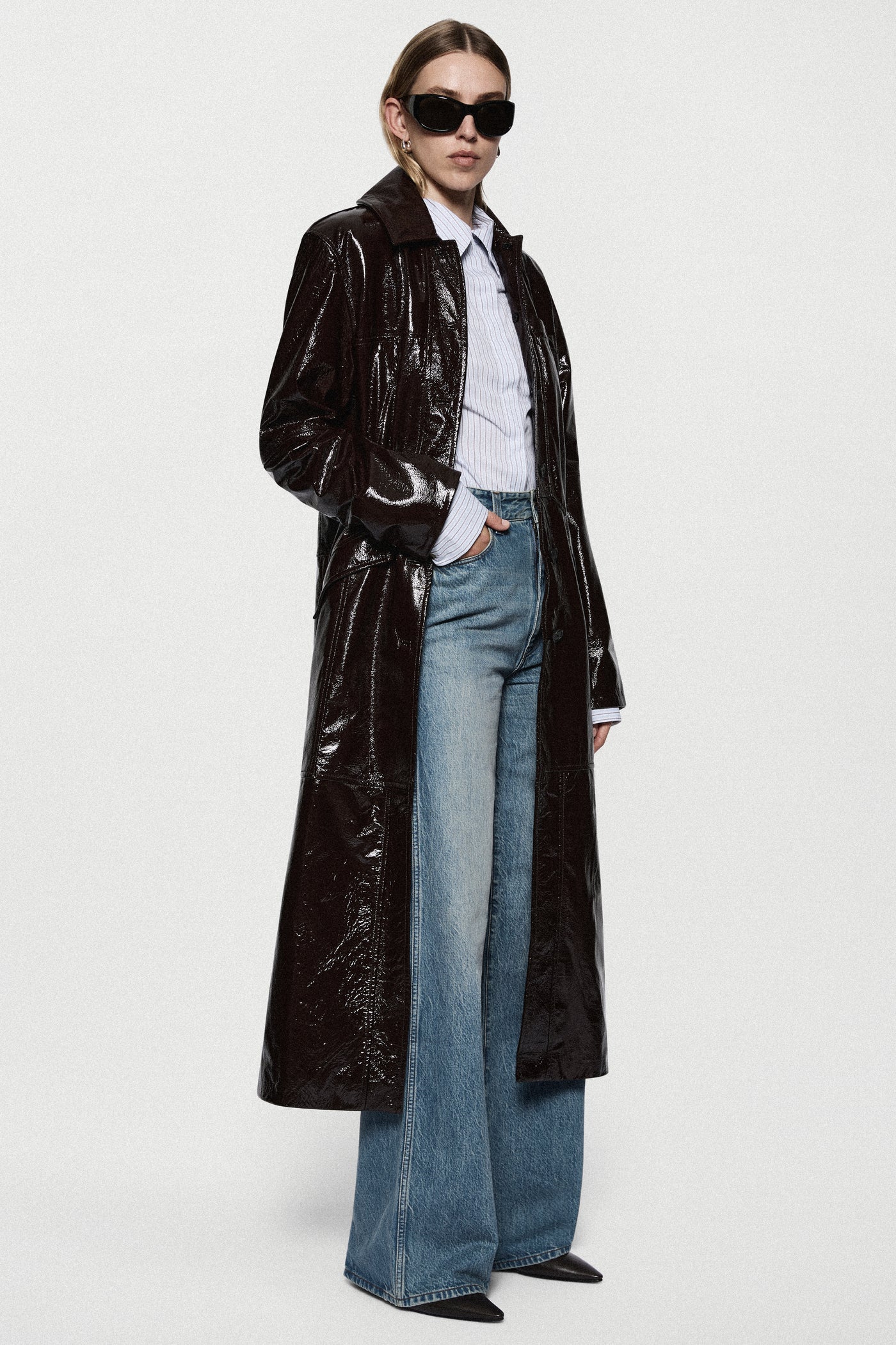 PATENT LEATHER COAT