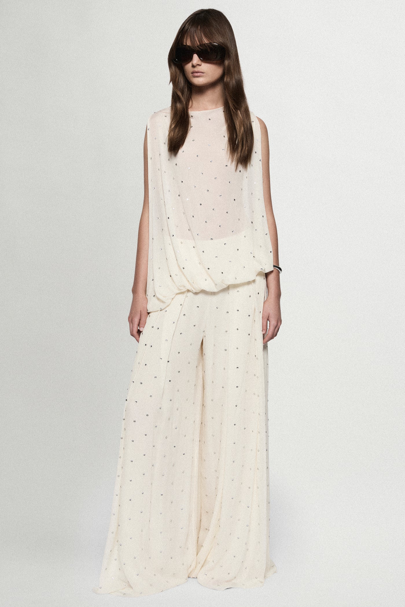 RHINESTONE ASSYM TOP