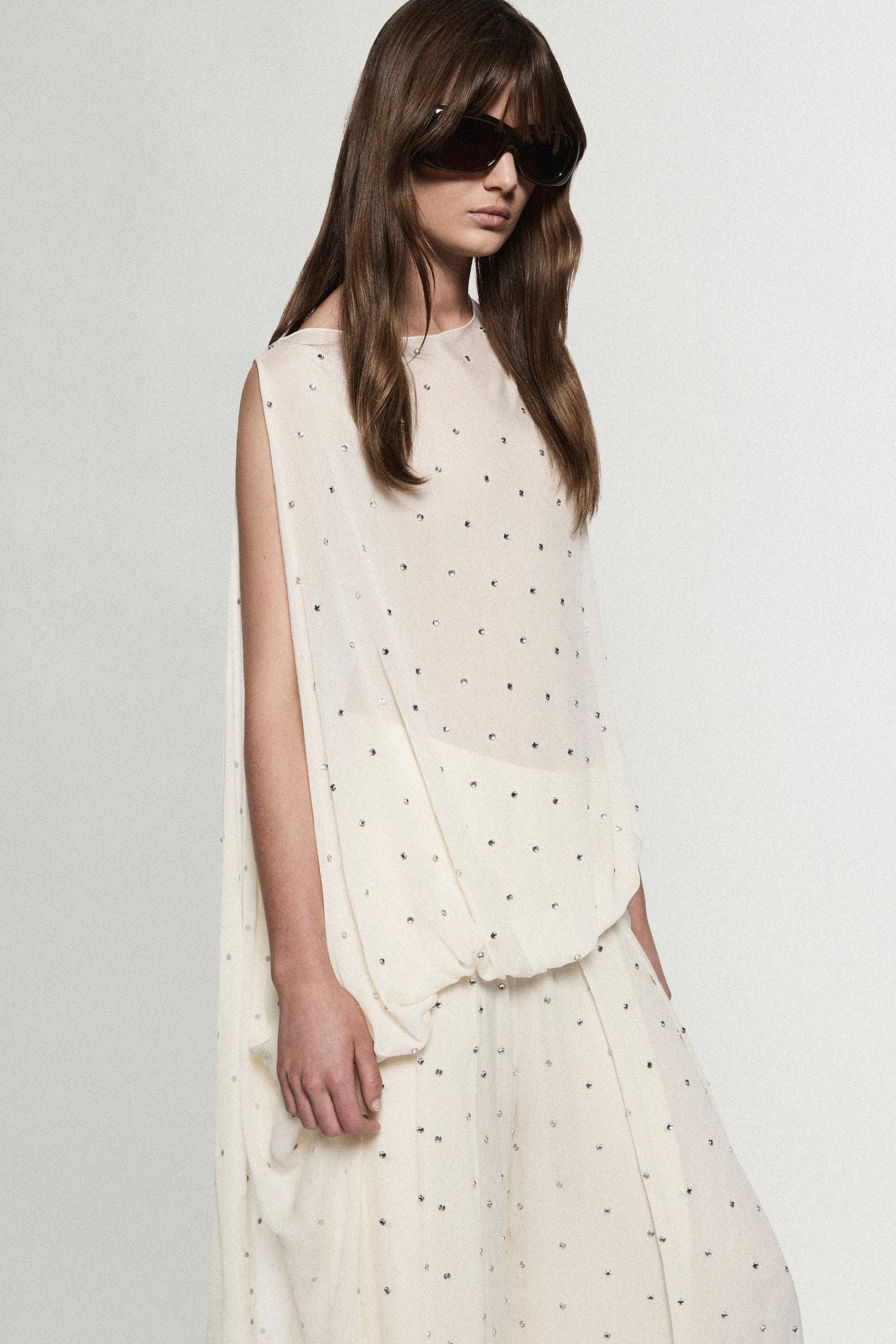 RHINESTONE ASSYM TOP