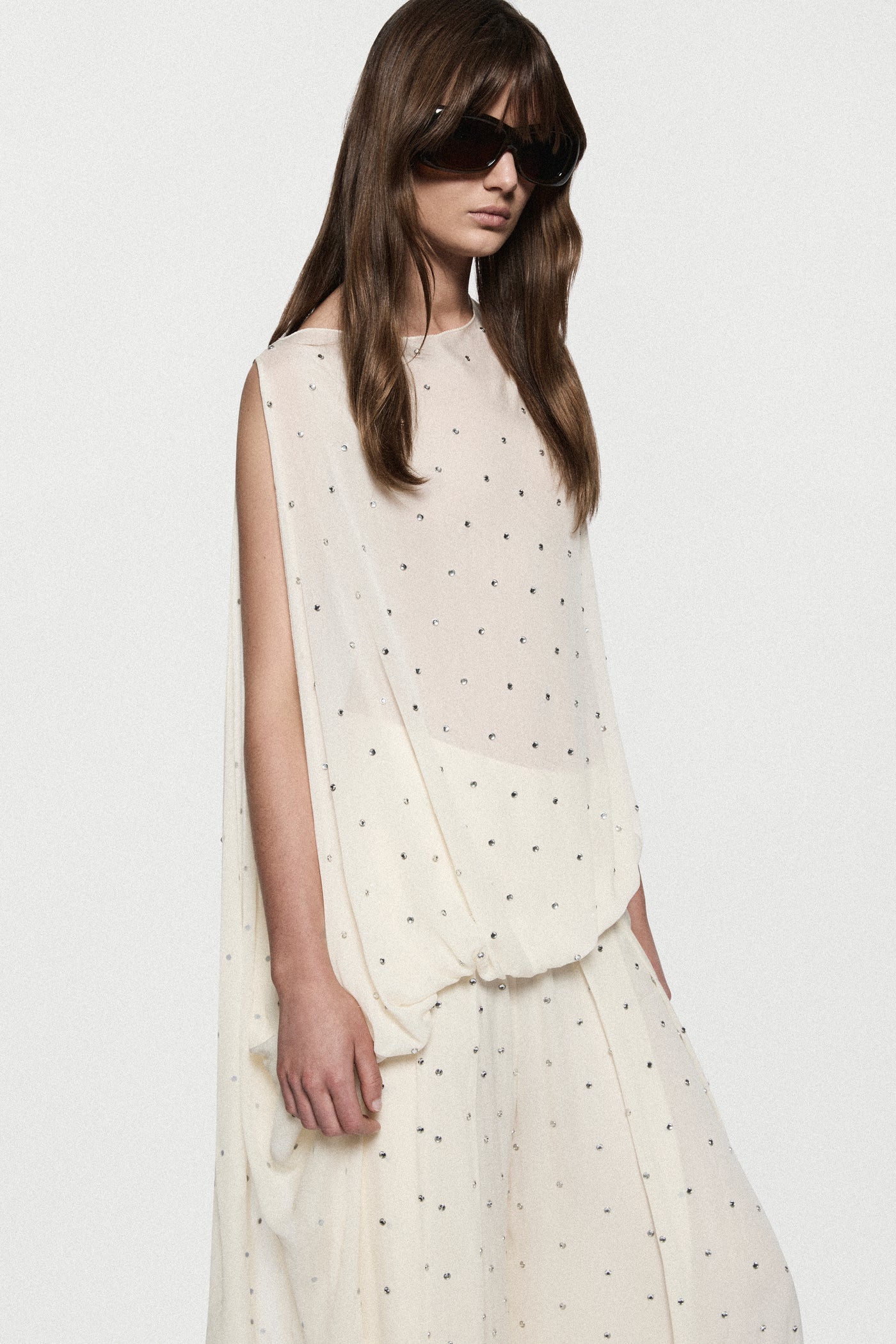 RHINESTONE ASSYM TOP