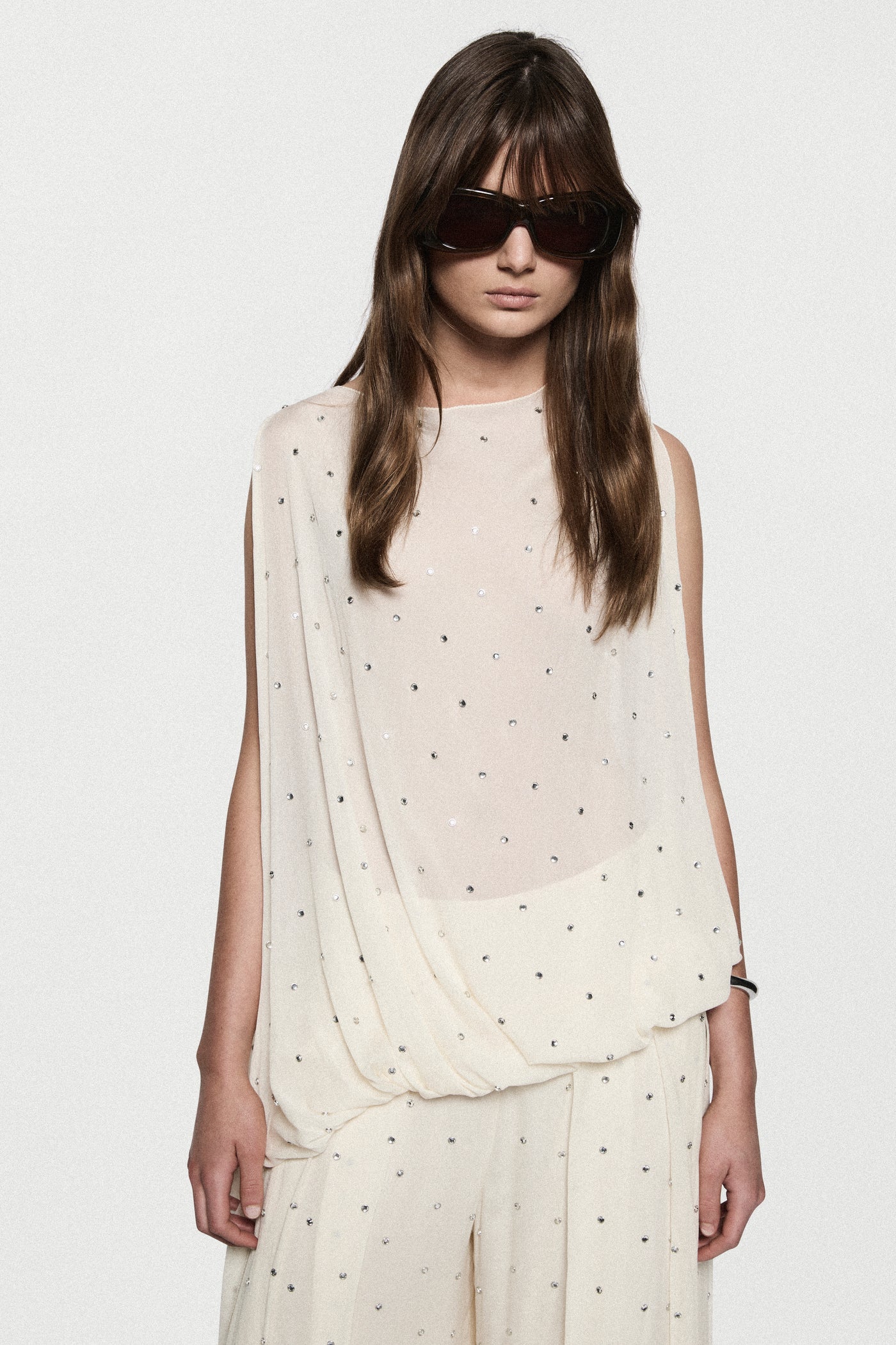 RHINESTONE ASSYM TOP