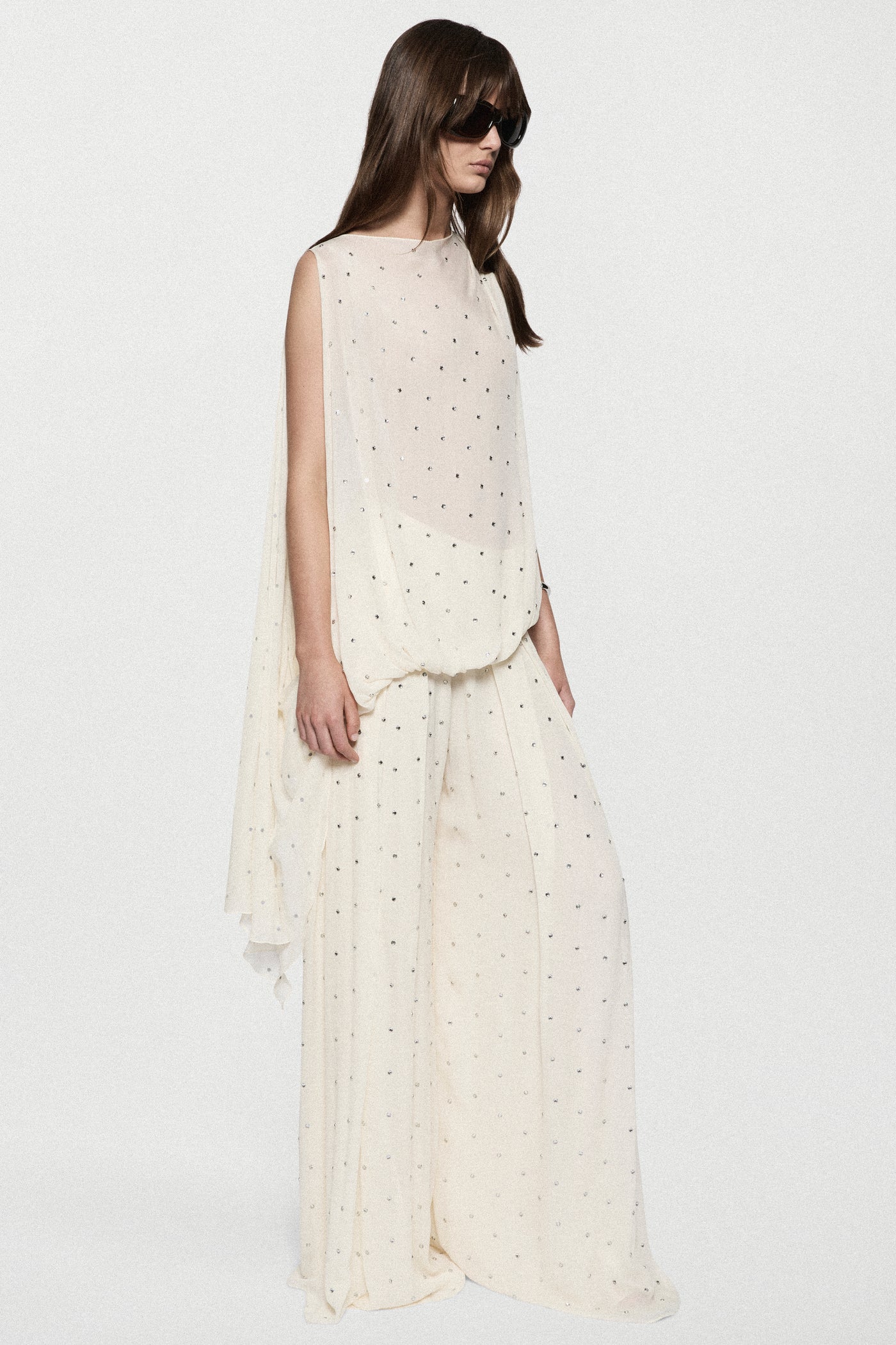RHINESTONE ASSYM TOP