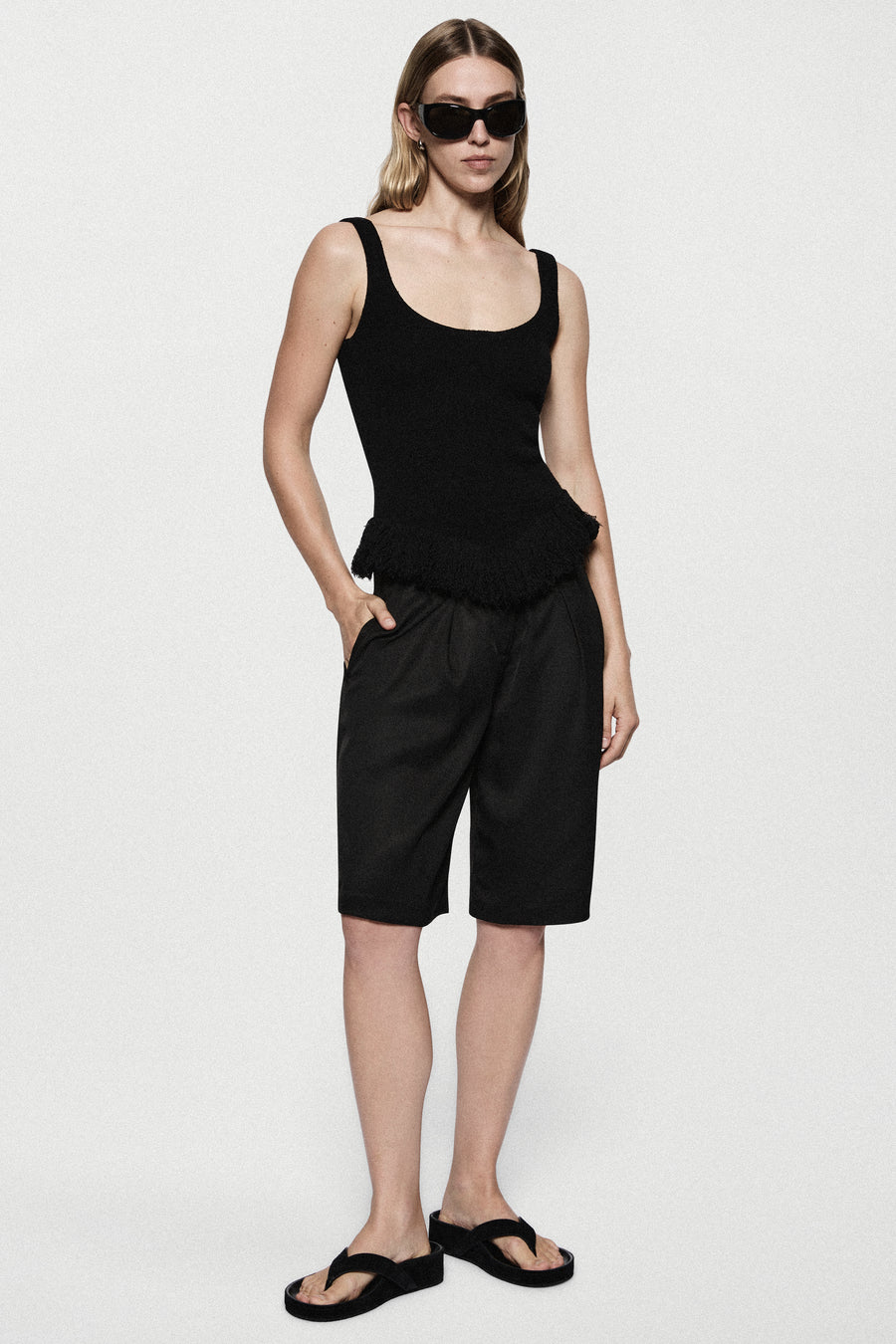 TWILL ACETATE SHORTS