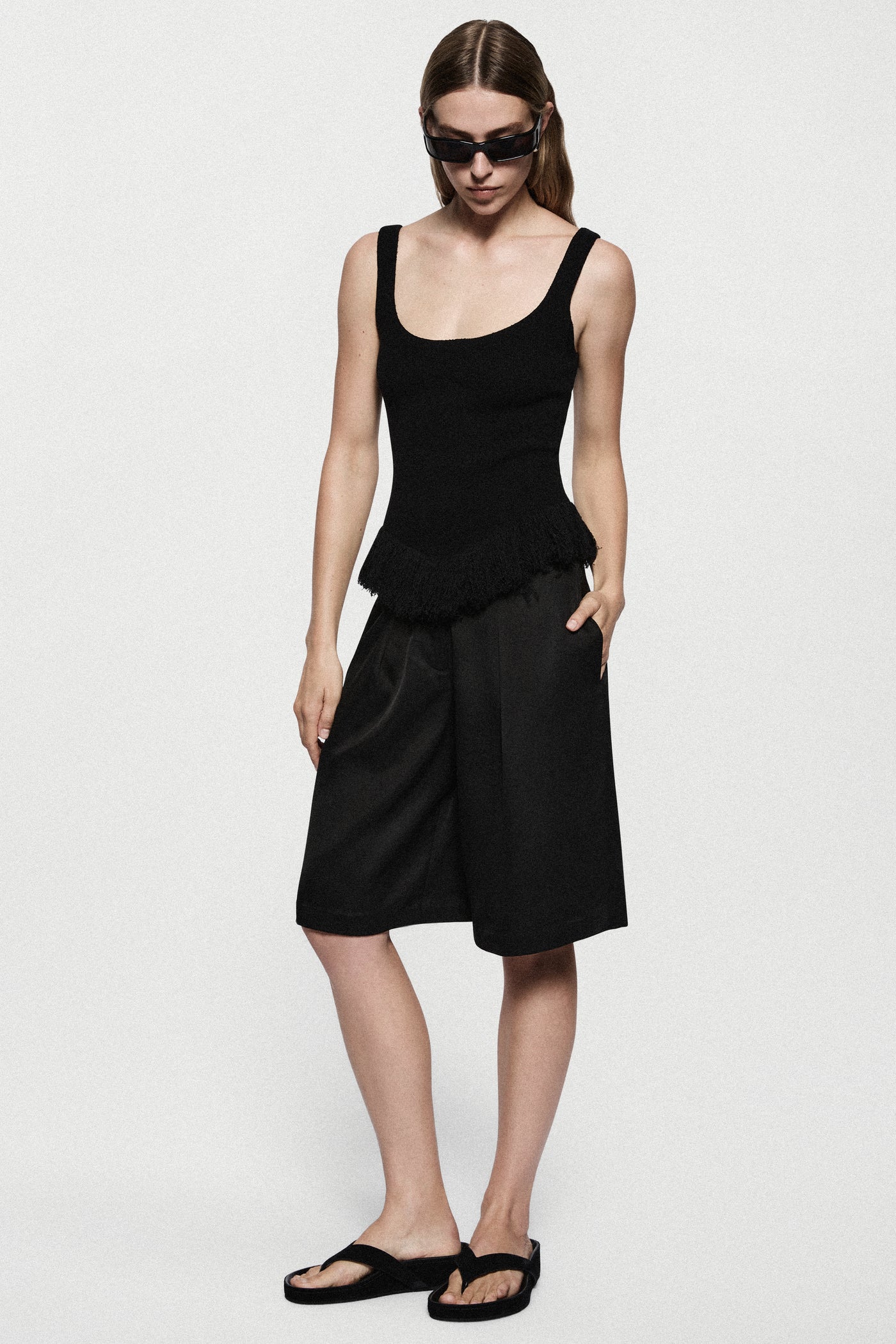 TWILL ACETATE SHORTS