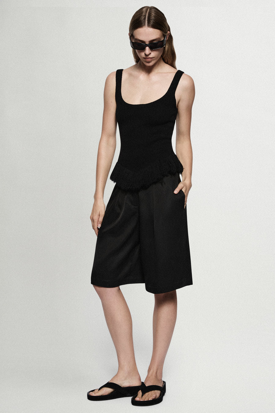 TWILL ACETATE SHORTS