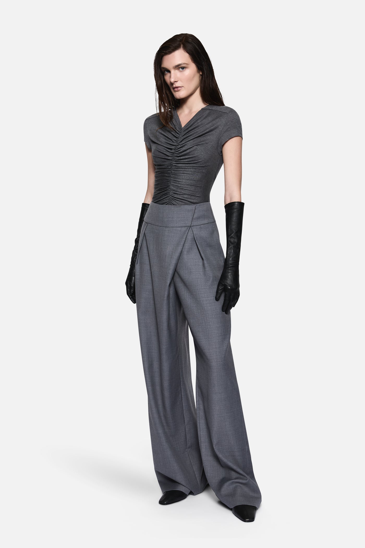 TENCEL ROUCHED TEE