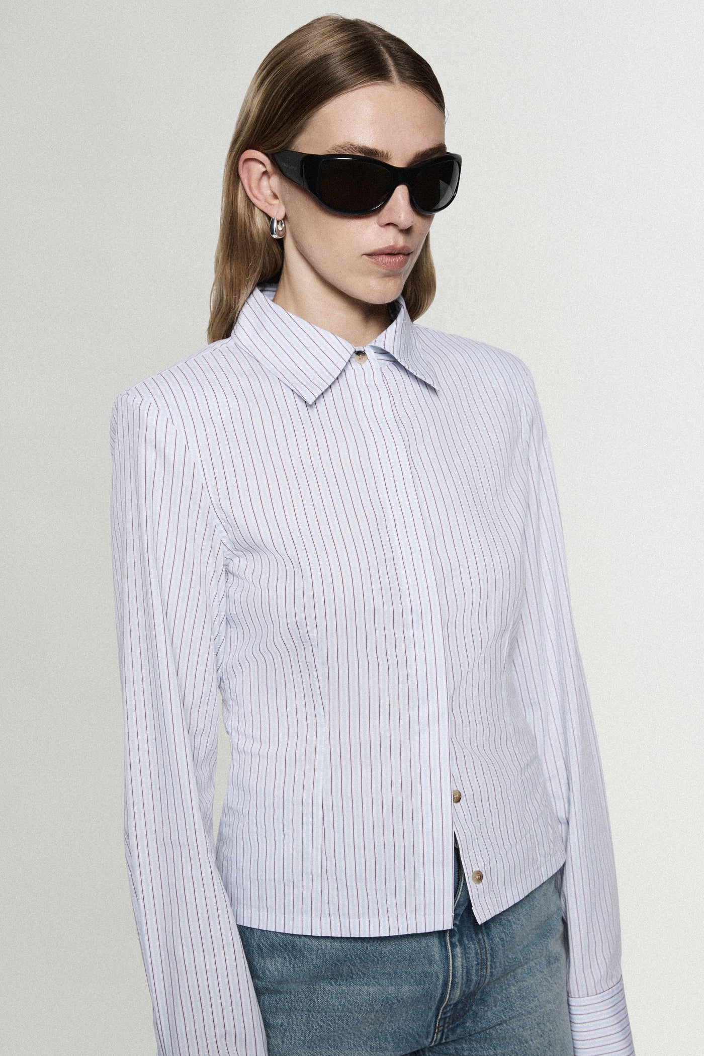 STRIPE FITTED SHIRT