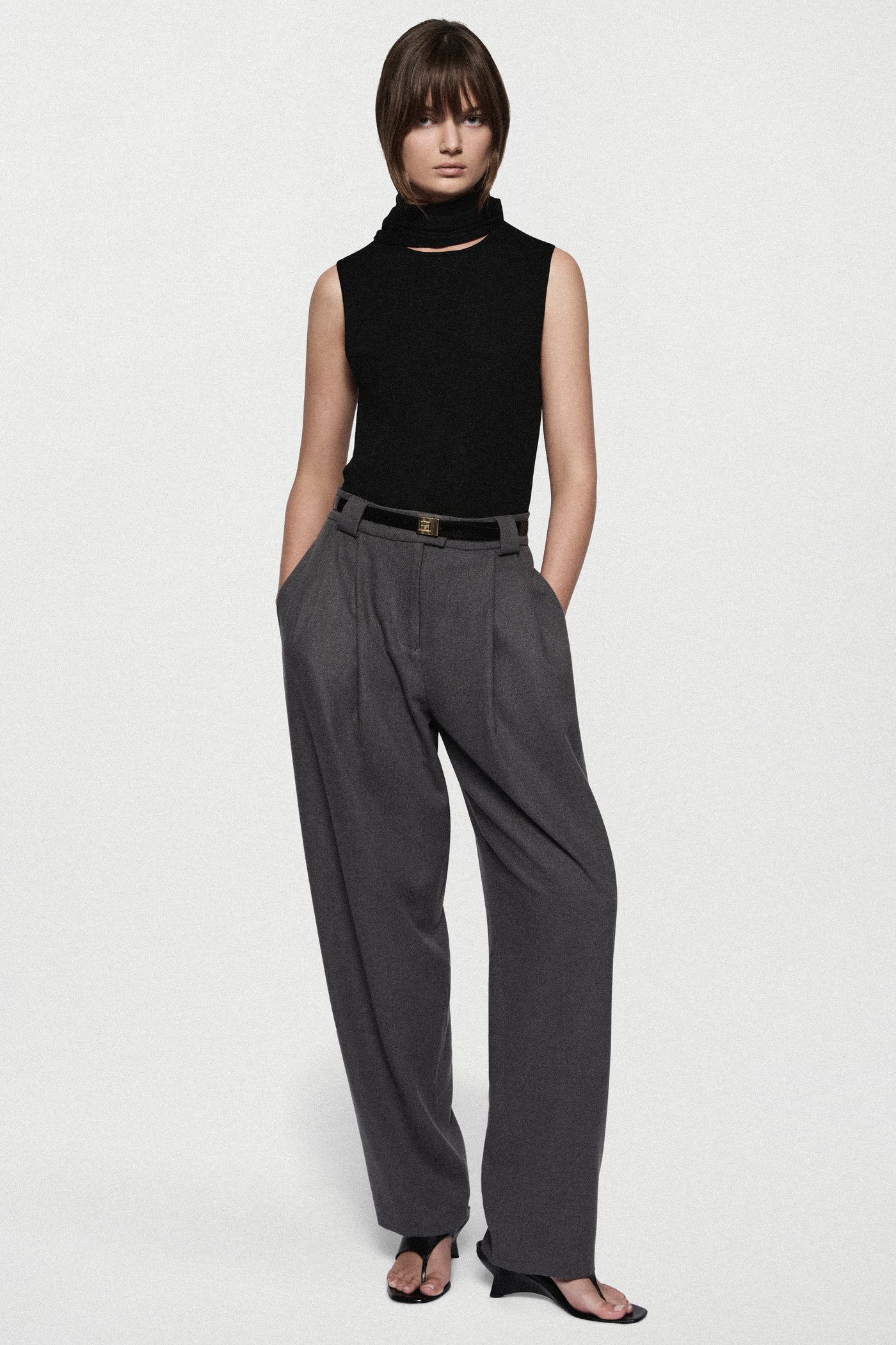 MERINO SCARF TOP