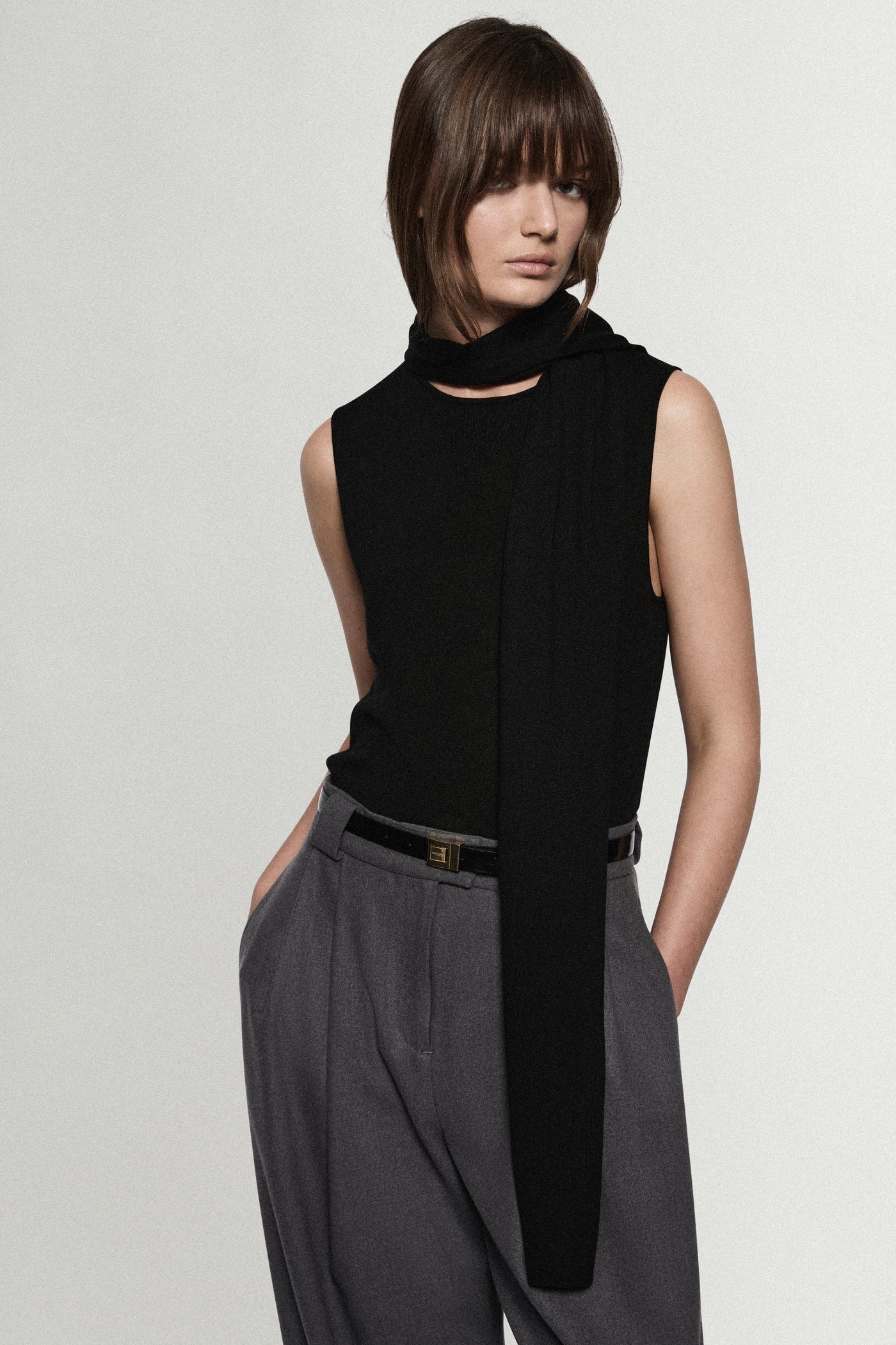 MERINO SCARF TOP