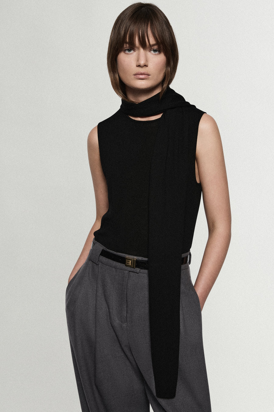 MERINO SCARF TOP