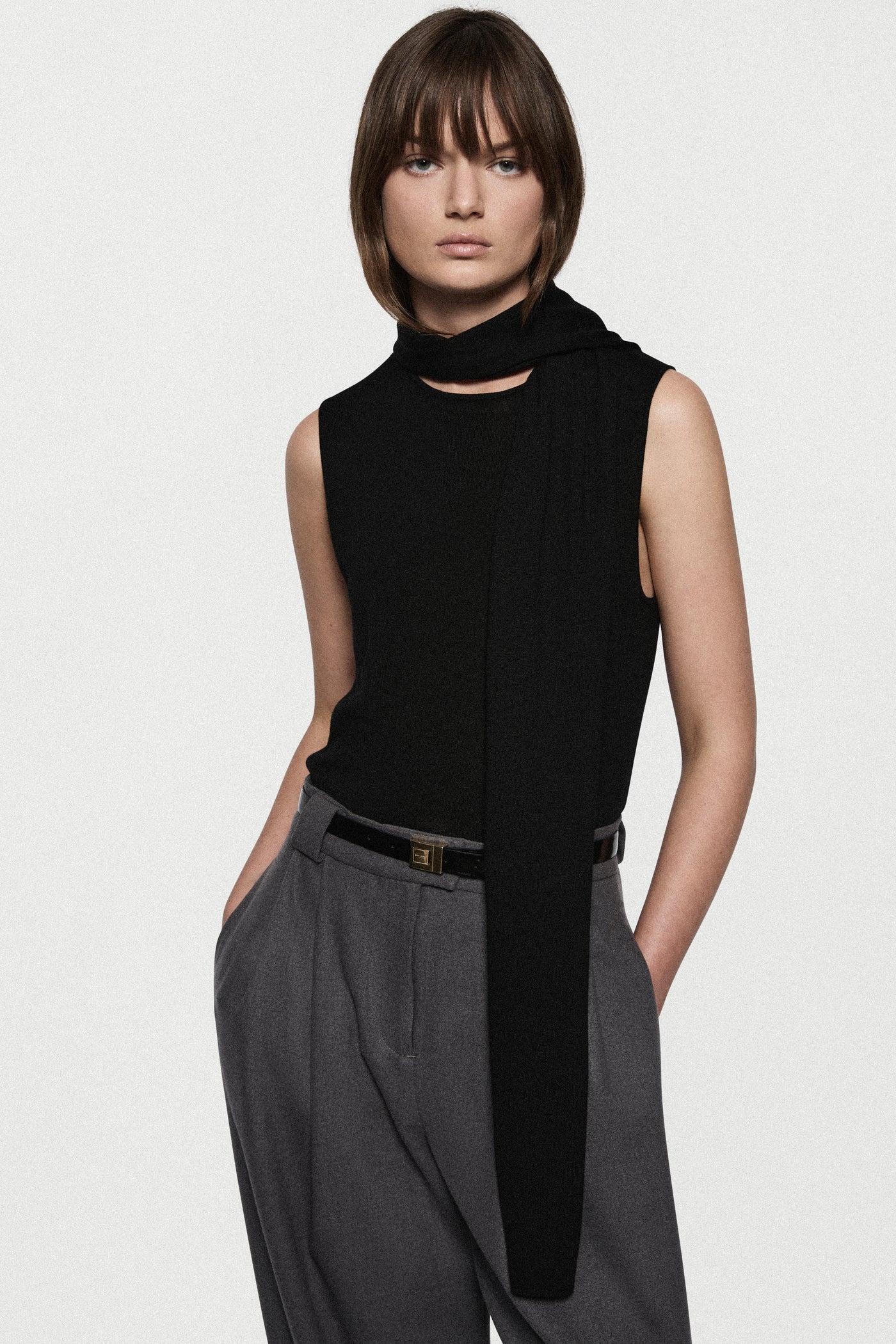 MERINO SCARF TOP