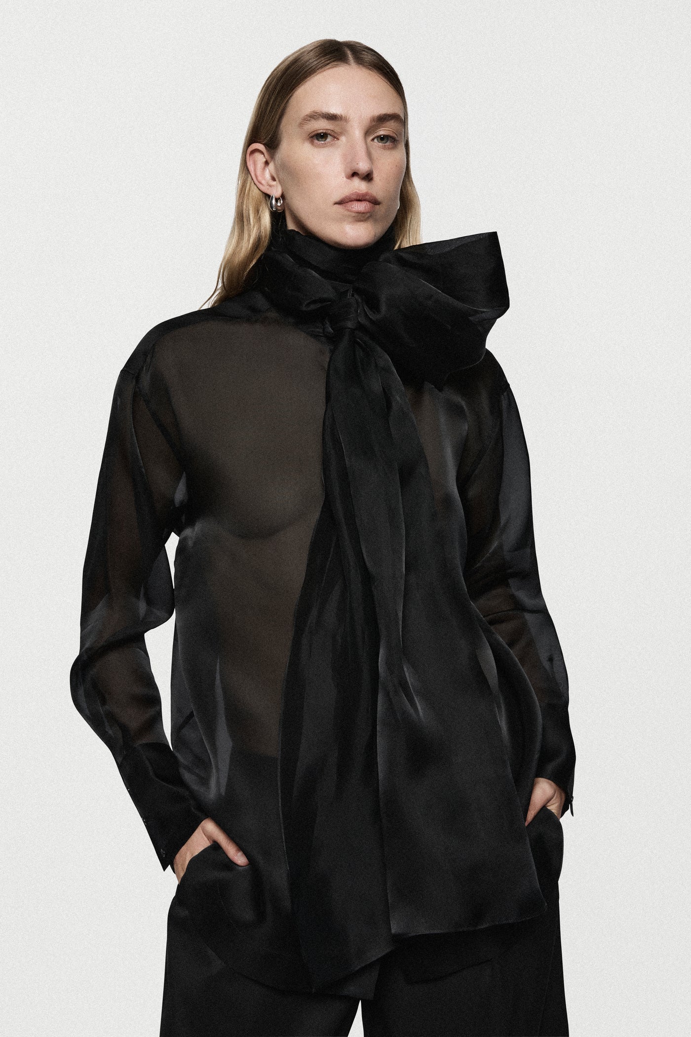 SILK ORGANZA BLOUSE