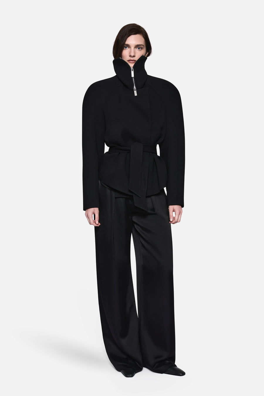 ACETATE COLLARED JACKET