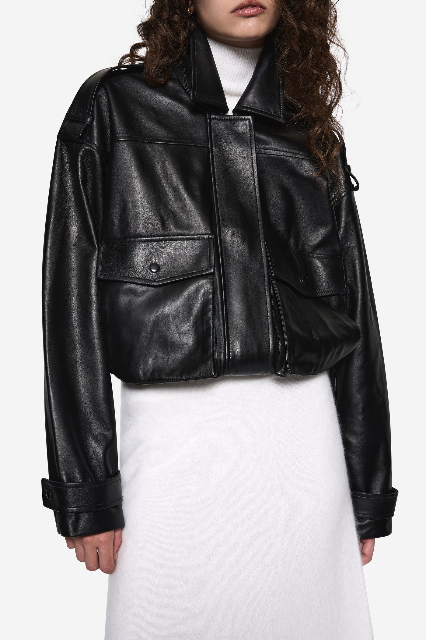 BALLOON LEATHER JACKET