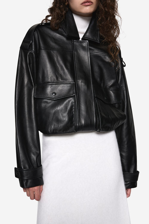 BALLOON LEATHER JACKET