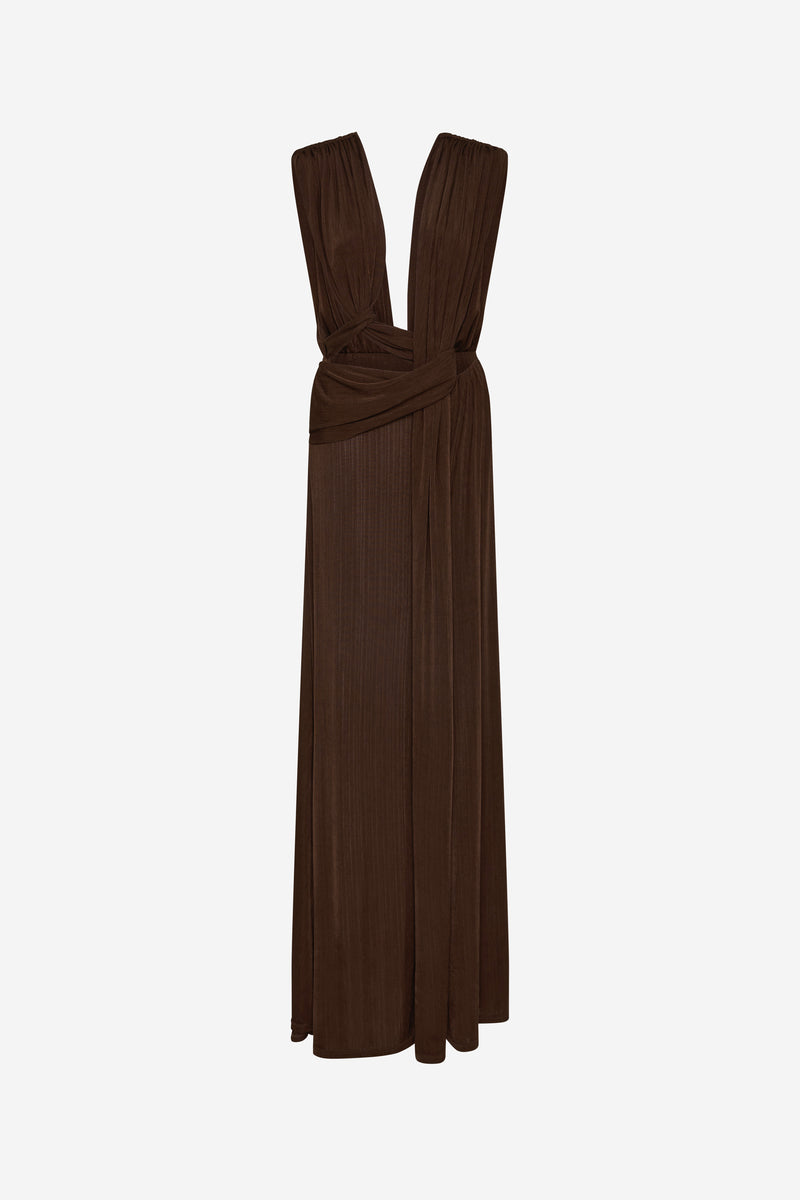MISHA | The Naomi Draped Rib Dress