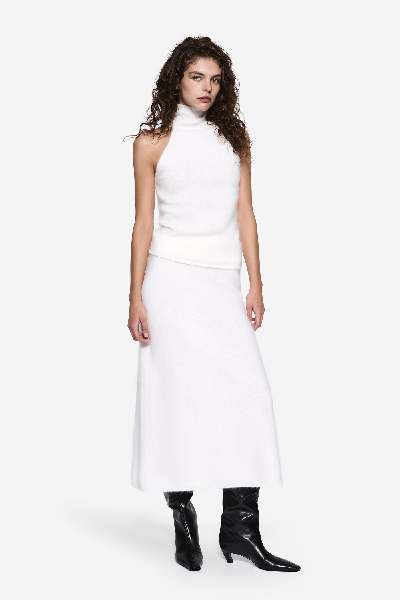 BRUSHED CASHMERE SKIRT