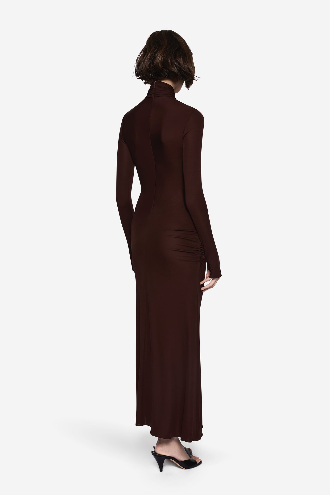 TWIST JERSEY LONG SLEEVE DRESS
