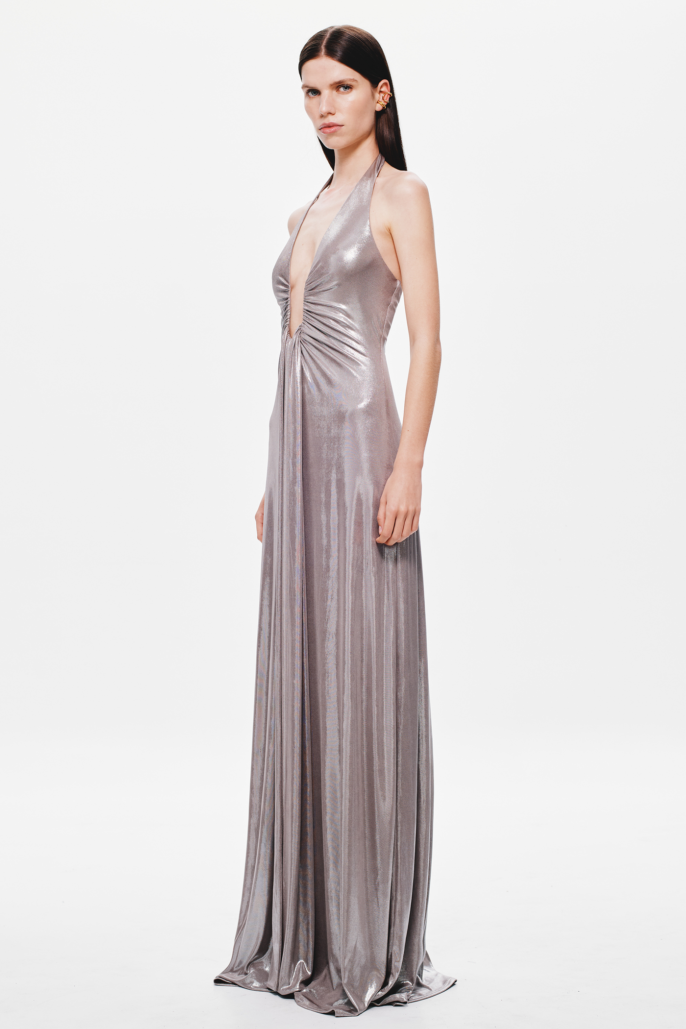 THE JENNIFER FOIL JERSEY DRESS