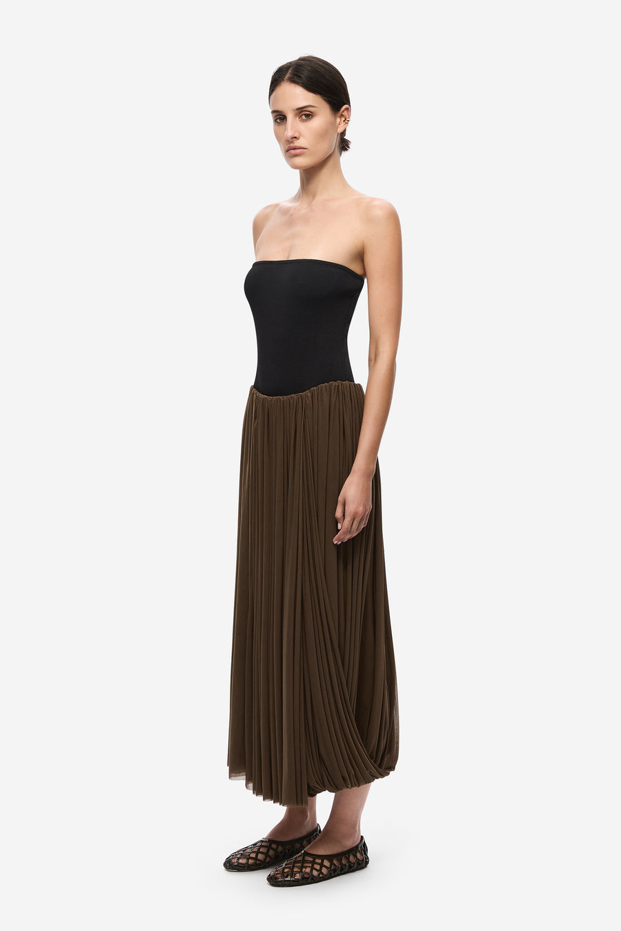 THE BREEZE GATHERED JERSEY SKIRT