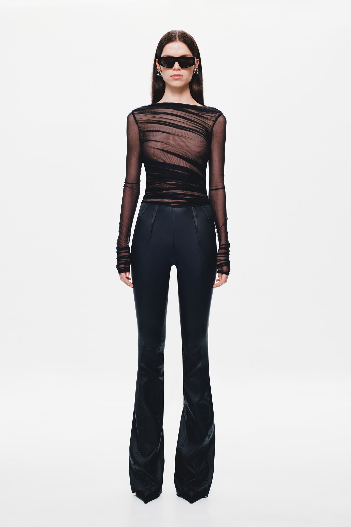 THE 'LUCID' MESH LONG SLEEVE TOP