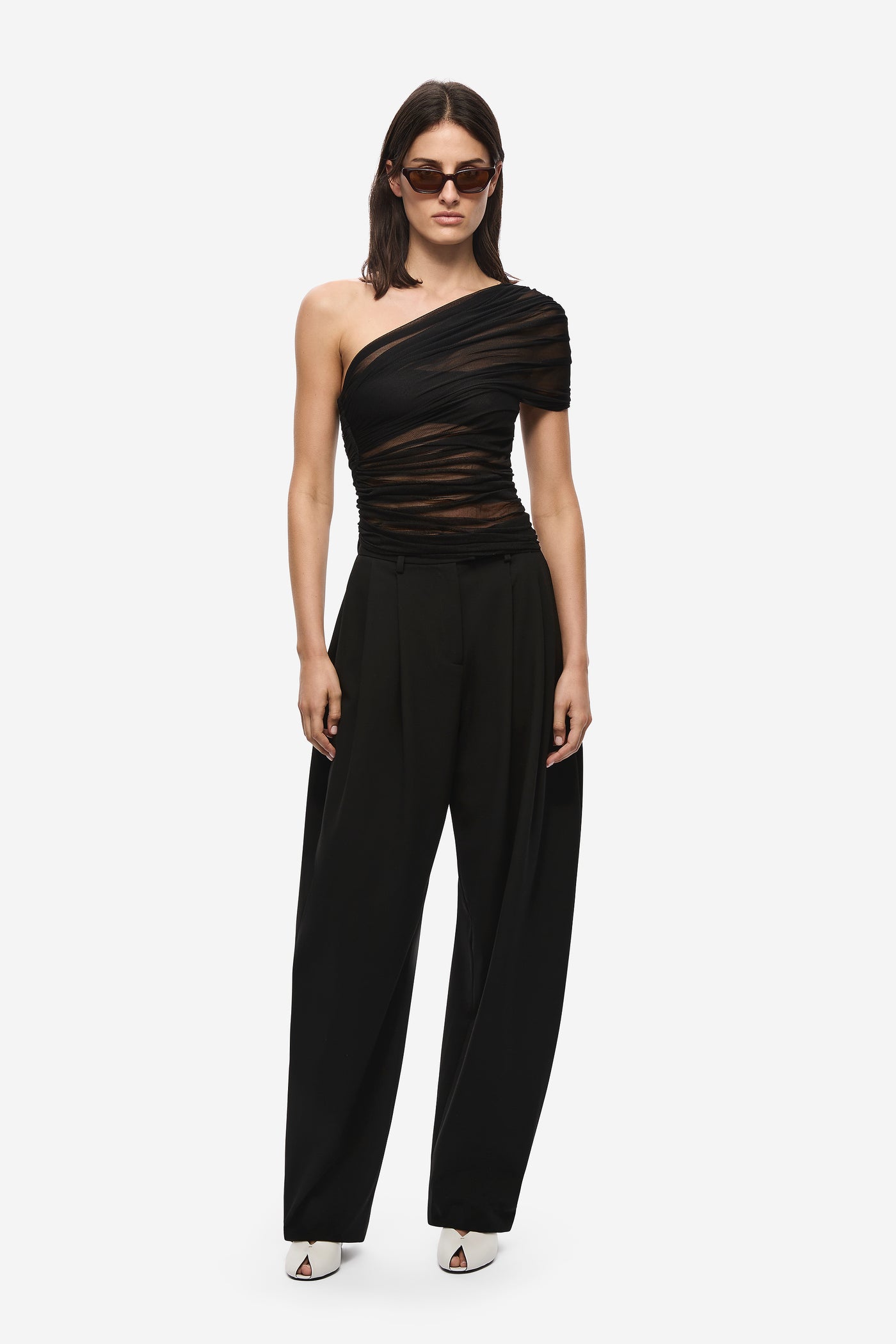 THE INTERWOVEN SILK TULLE TOP