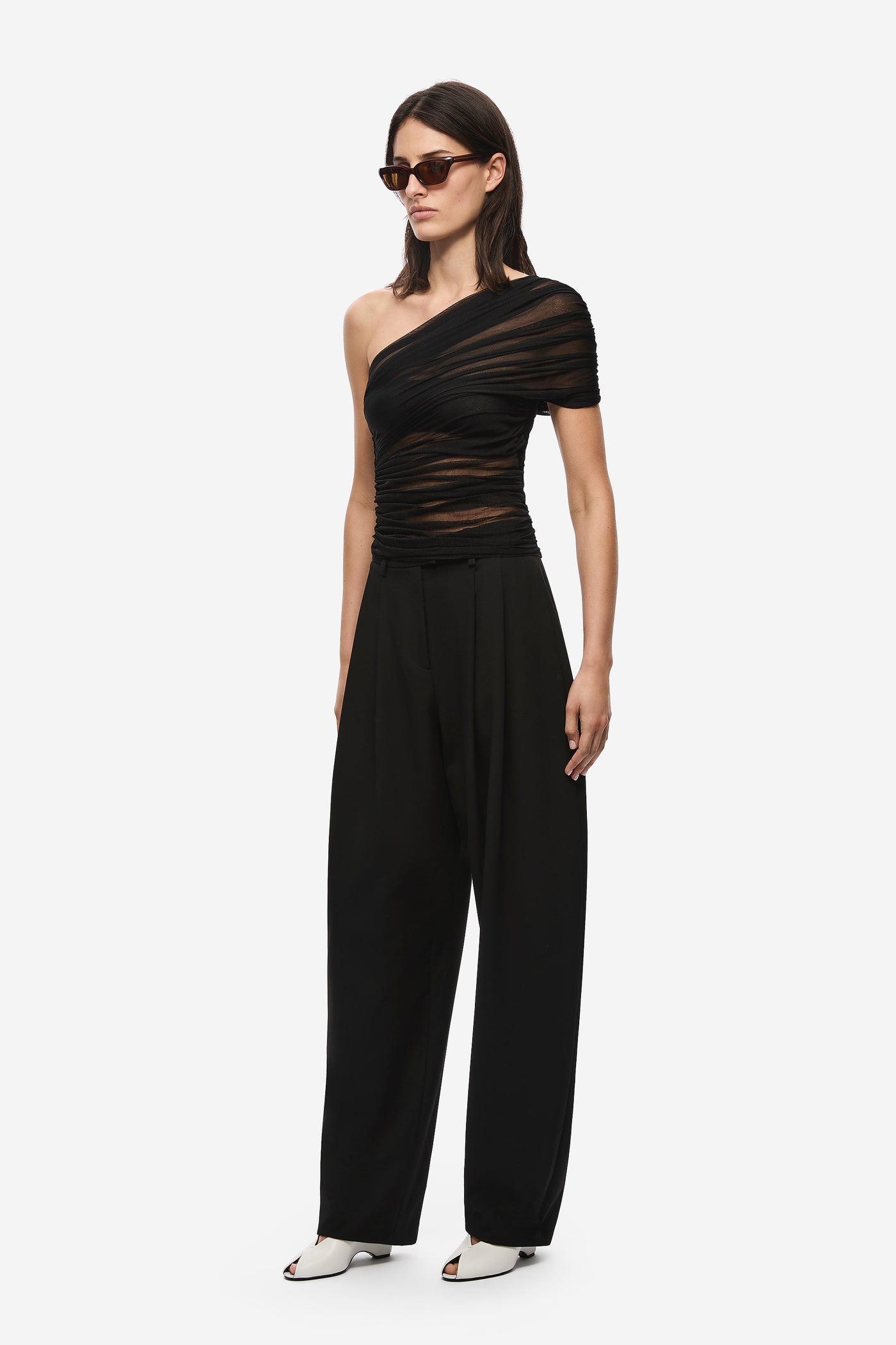THE INTERWOVEN SILK TULLE TOP
