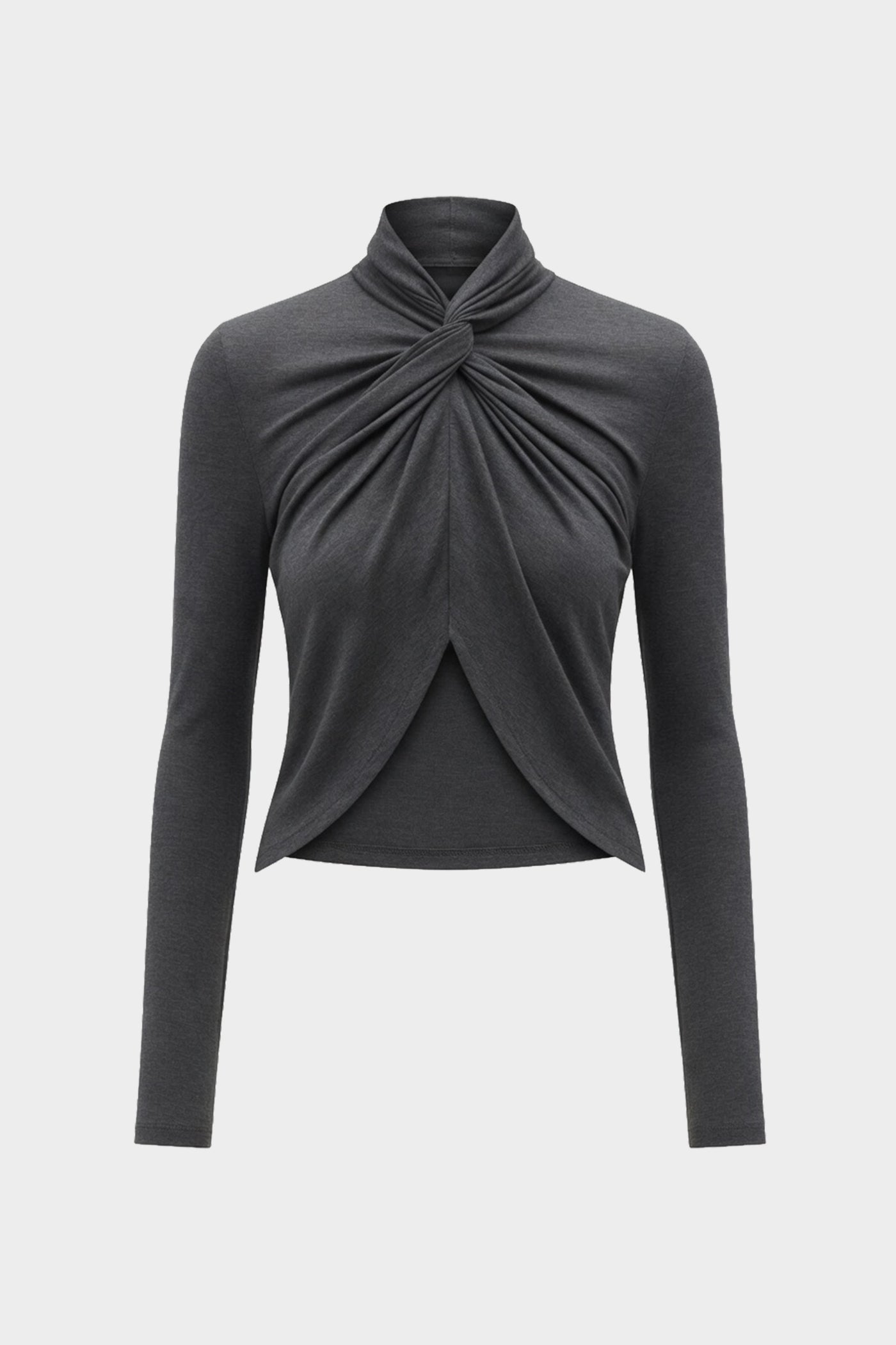 TENCEL LONG SLEEVE TWIST TOP