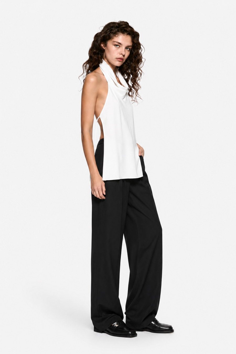 SILK APRON TOP